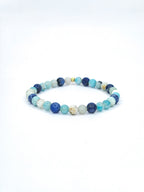 Bracelet • Mer • Amazonite multicolore & Sodalite (6 mm)