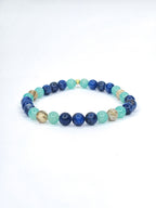 Bracelet • Océan • Agate du désert, Amazonite & Sodalite (6 mm)