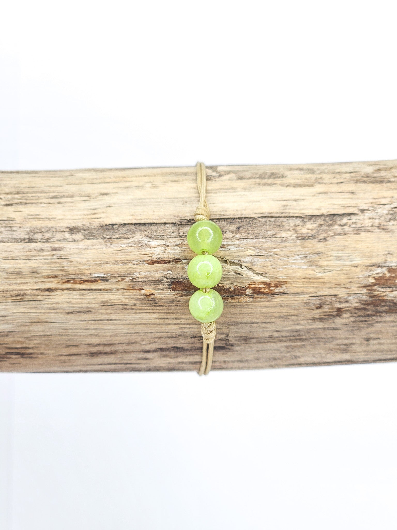 Bracelet • Calcite verte (6 mm & 4 mm)