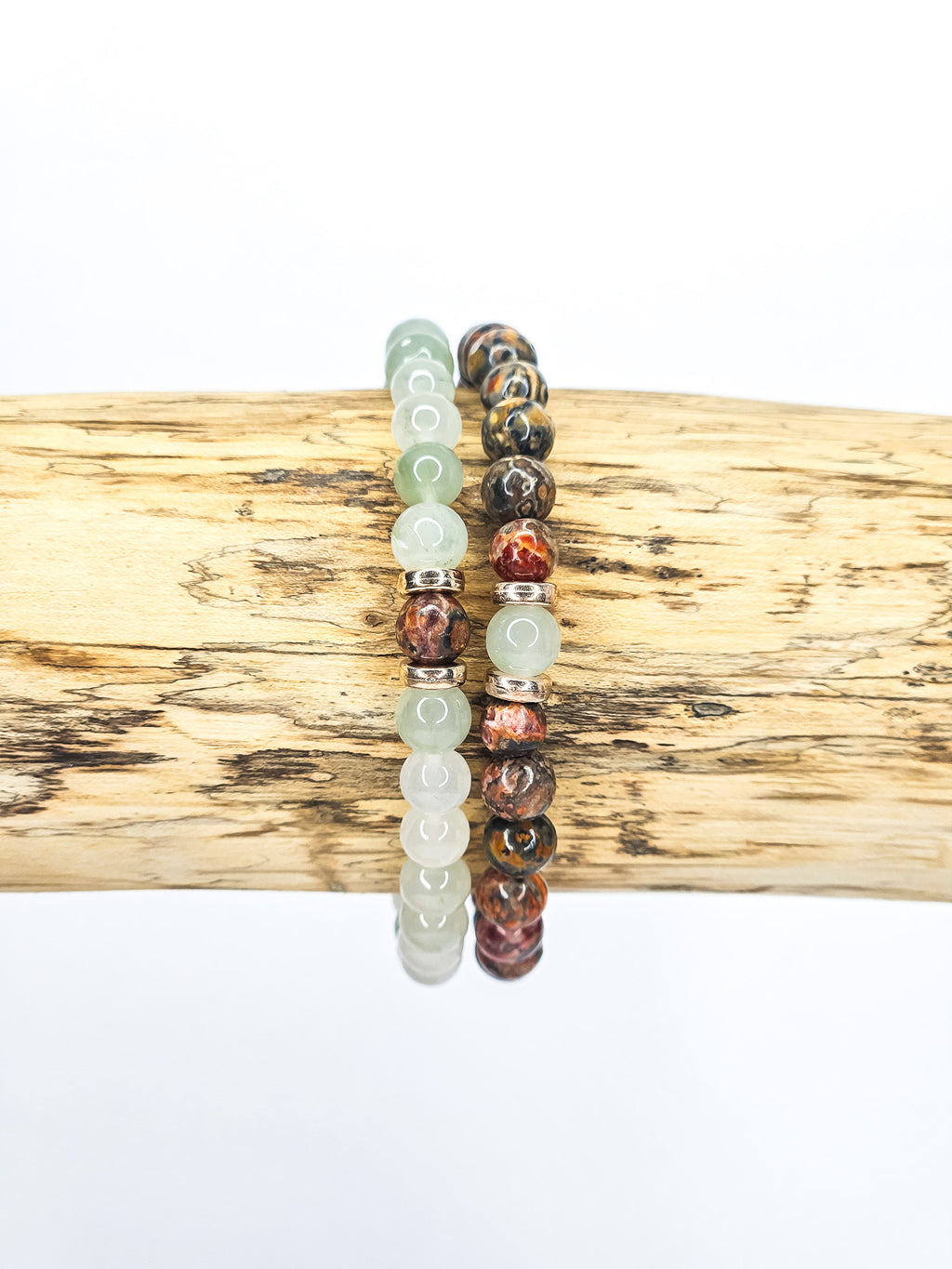Matching bracelets • Jade & Leopard Jasper