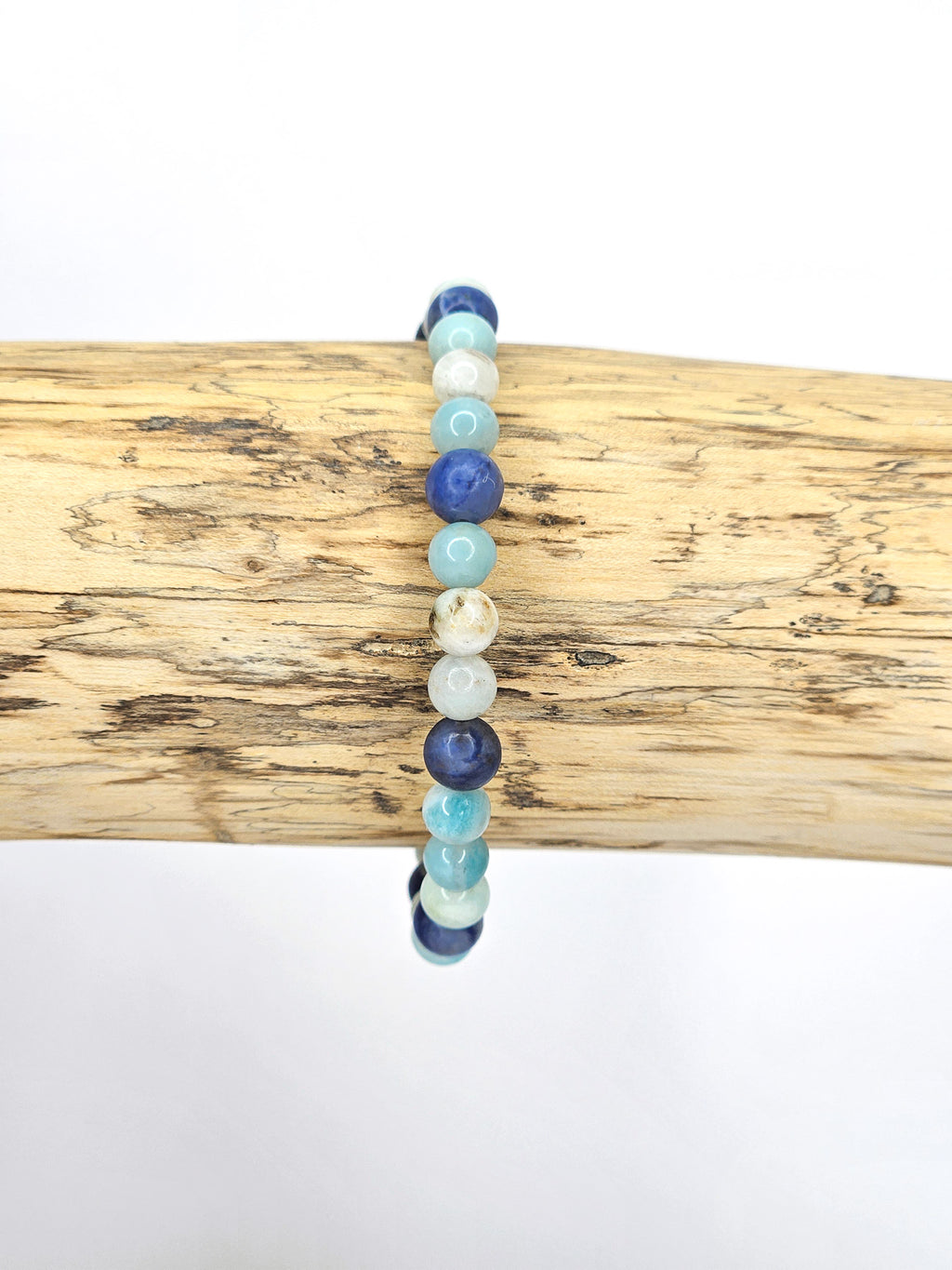 Bracelet • Mer • Amazonite multicolore & Sodalite (6 mm)