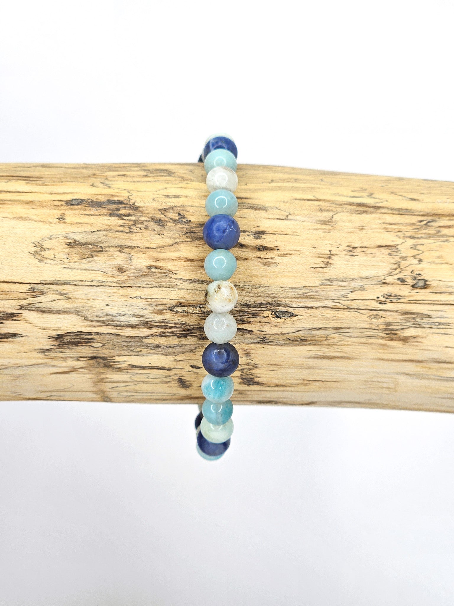 Bracelet • Mer • Amazonite multicolore & Sodalite (6 mm)