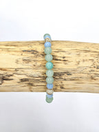 Bracelet • Lac • Agate du désert, Amazonite, Aventurine verte & Angélite (6 mm)