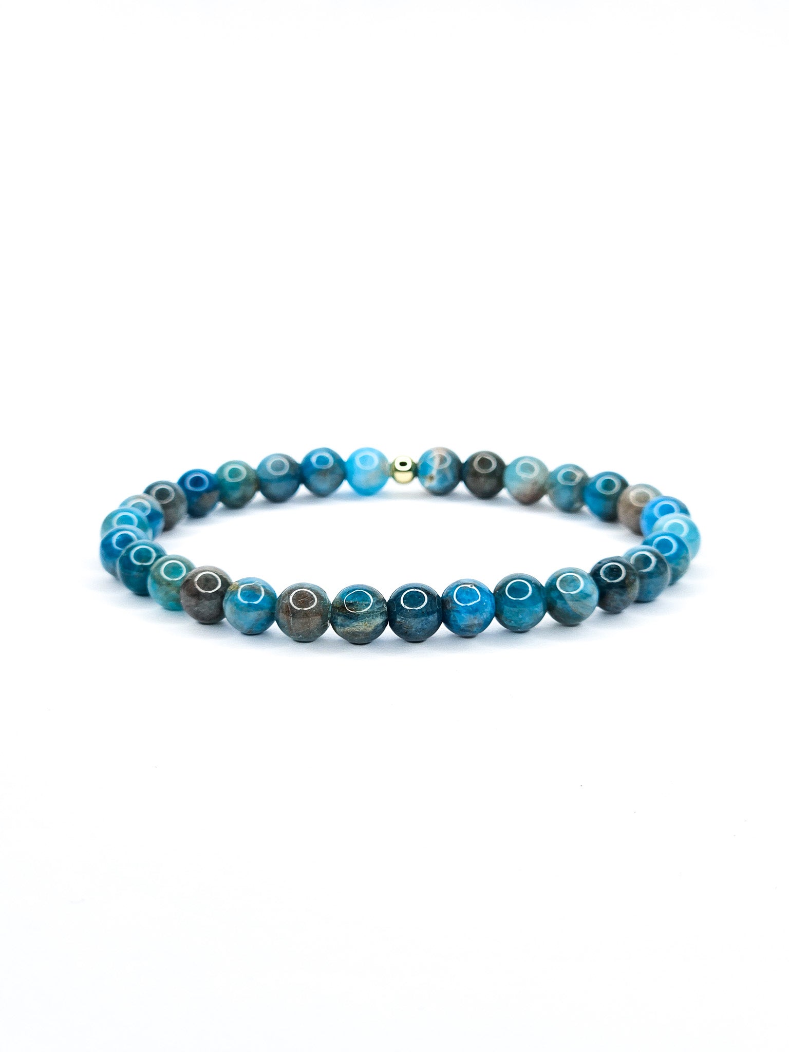 Bracelet • Apatite bleue (6 mm)