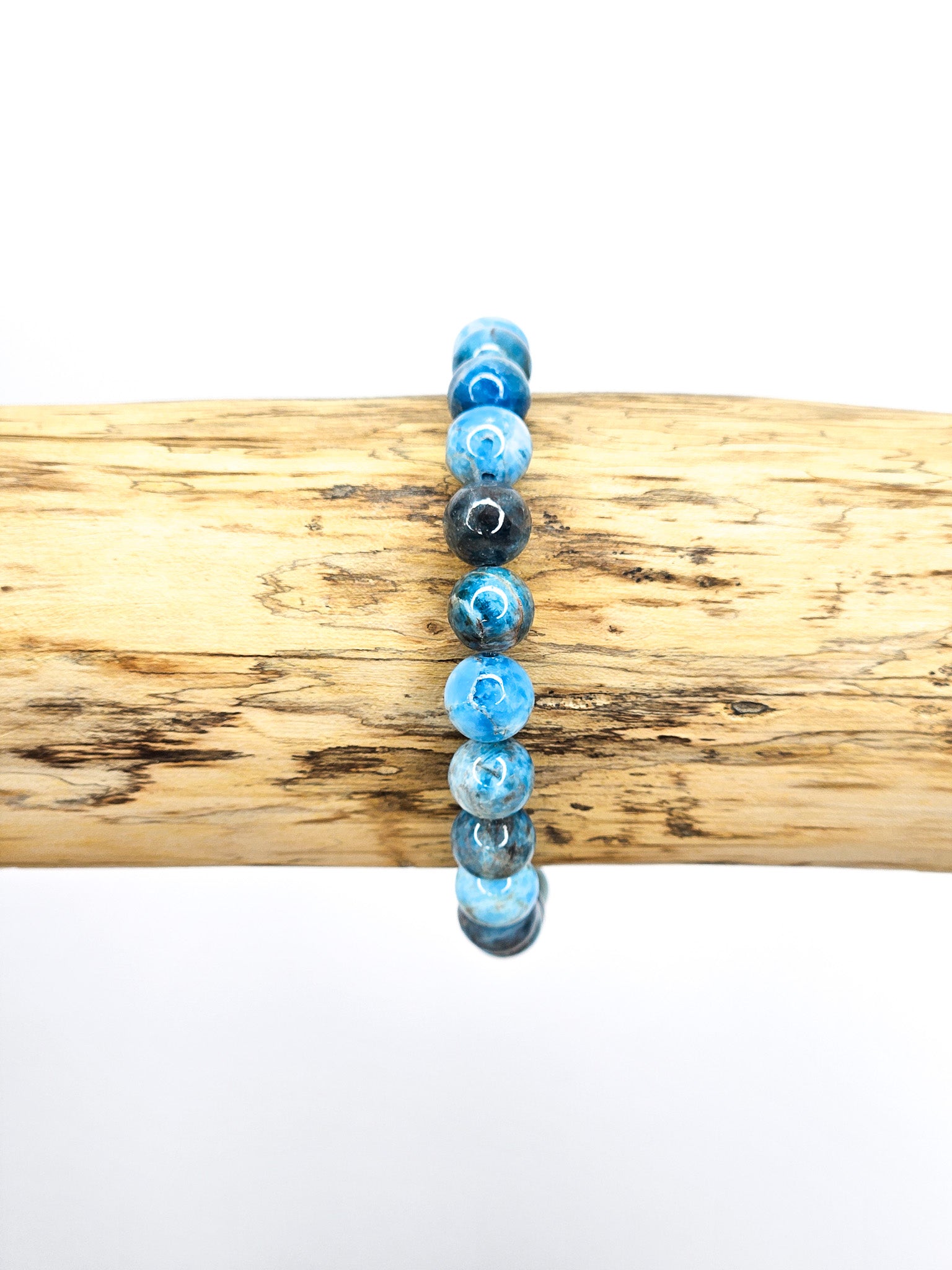 Bracelet • Apatite bleue (8 mm)